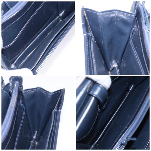 GUCCI Shoulder Bag Leather Navy Gold Auth fm4794 - Picture 16 of 16